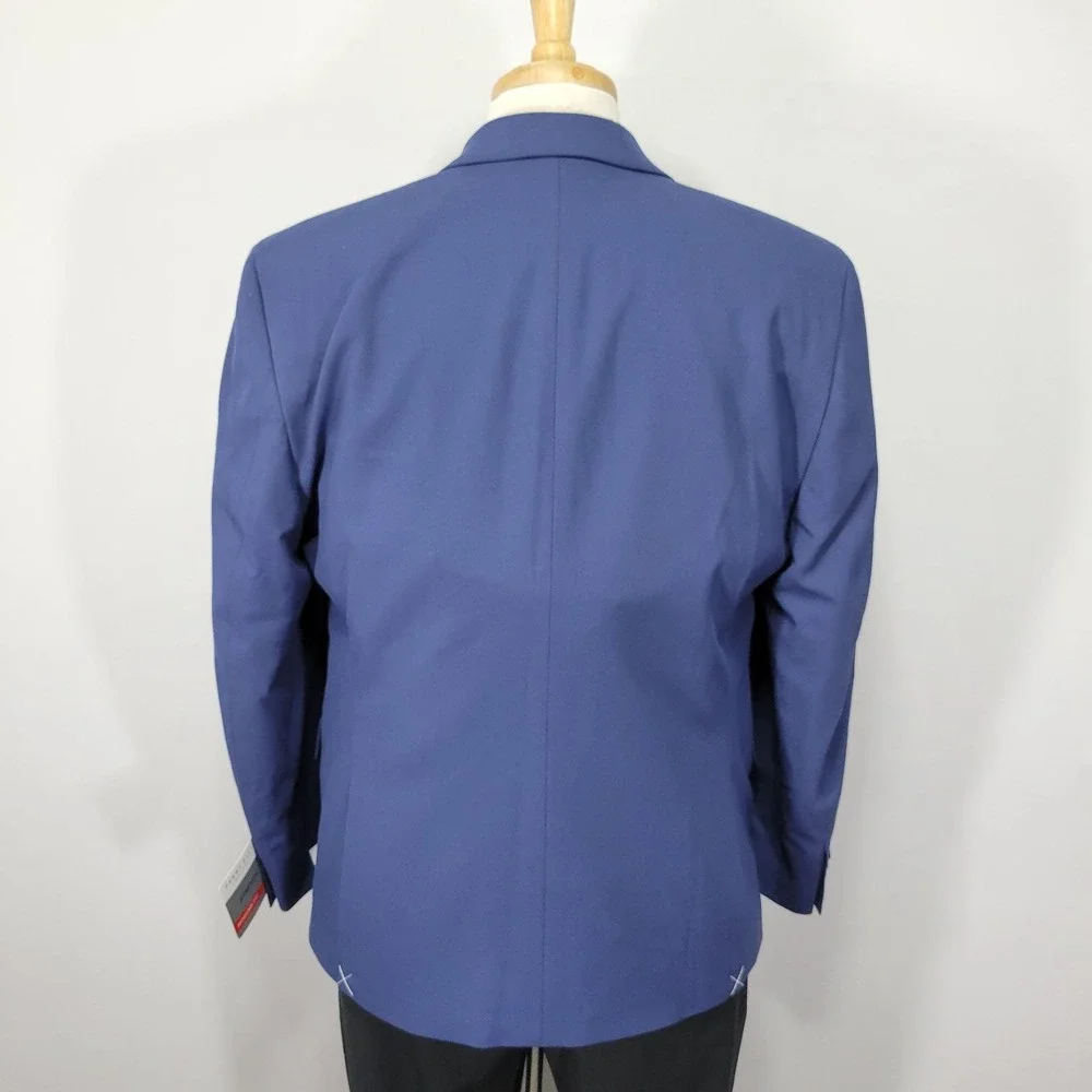 Perry Ellis Portfolio Men's Sport‎ Coat Blazer Two Button Blue Stretch 42S NEW